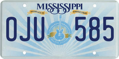 MS license plate OJU585