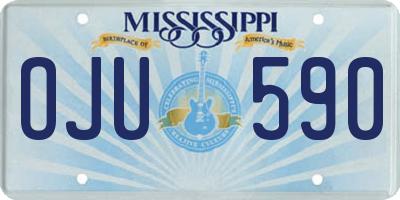 MS license plate OJU590