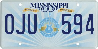 MS license plate OJU594