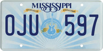 MS license plate OJU597
