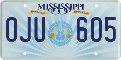 MS license plate OJU605
