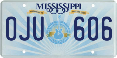 MS license plate OJU606