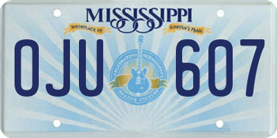 MS license plate OJU607
