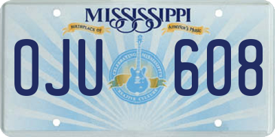MS license plate OJU608