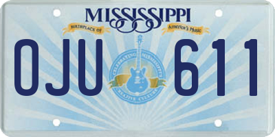 MS license plate OJU611