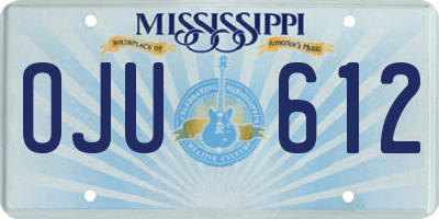 MS license plate OJU612