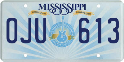 MS license plate OJU613