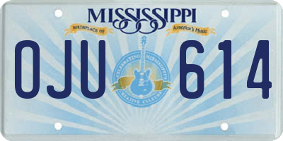 MS license plate OJU614