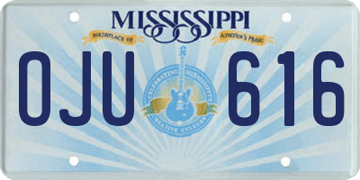 MS license plate OJU616