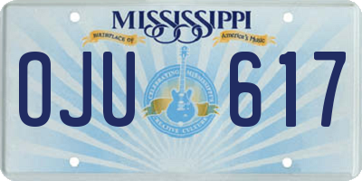 MS license plate OJU617