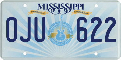 MS license plate OJU622