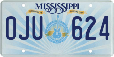 MS license plate OJU624
