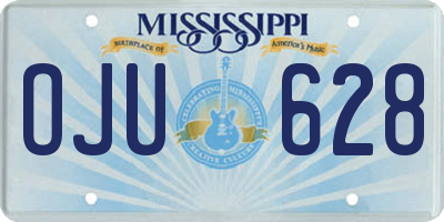 MS license plate OJU628