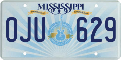 MS license plate OJU629