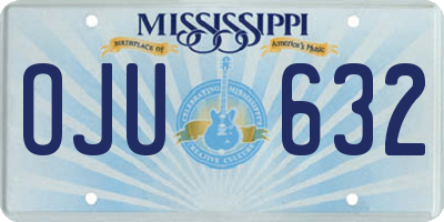 MS license plate OJU632