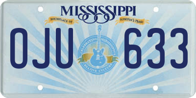 MS license plate OJU633