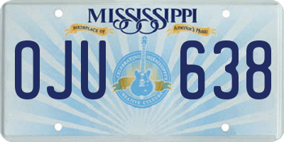 MS license plate OJU638