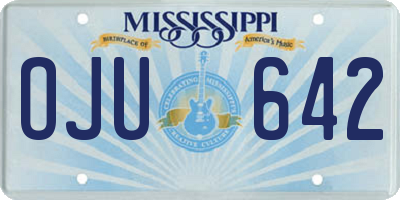 MS license plate OJU642