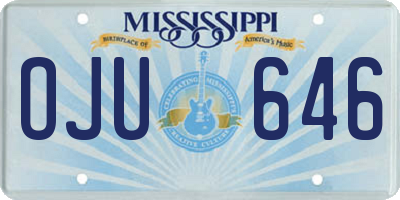 MS license plate OJU646