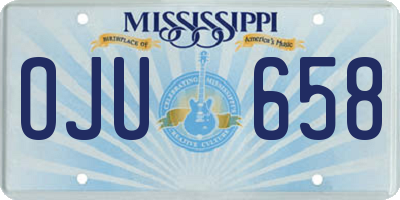 MS license plate OJU658