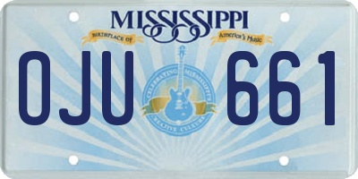MS license plate OJU661