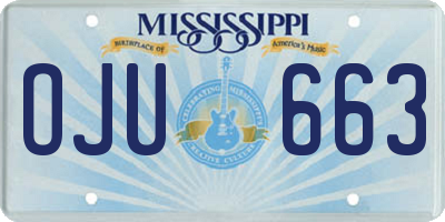 MS license plate OJU663
