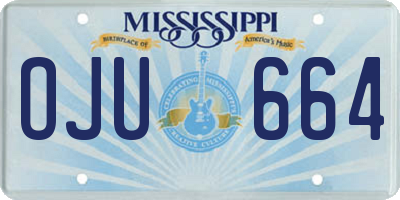 MS license plate OJU664