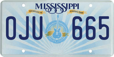 MS license plate OJU665
