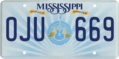 MS license plate OJU669