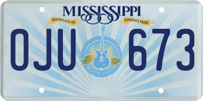 MS license plate OJU673