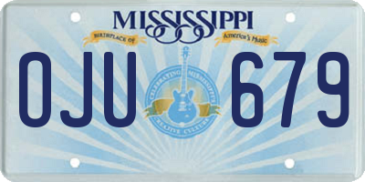 MS license plate OJU679