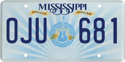 MS license plate OJU681
