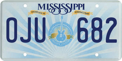 MS license plate OJU682