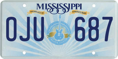 MS license plate OJU687