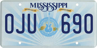 MS license plate OJU690
