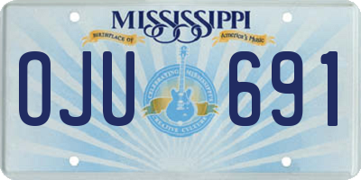 MS license plate OJU691