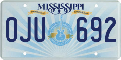 MS license plate OJU692