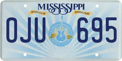 MS license plate OJU695