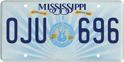 MS license plate OJU696