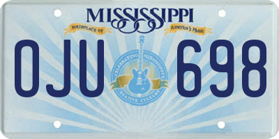 MS license plate OJU698