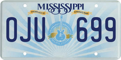 MS license plate OJU699