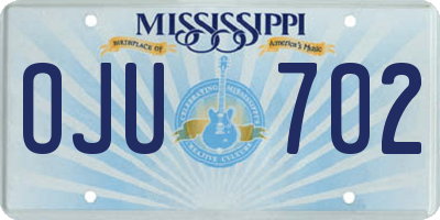 MS license plate OJU702