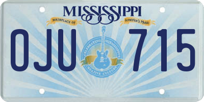 MS license plate OJU715