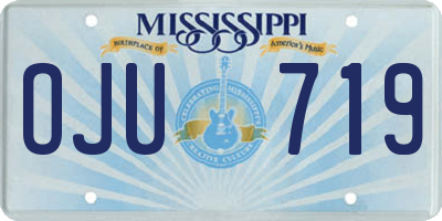 MS license plate OJU719