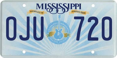 MS license plate OJU720