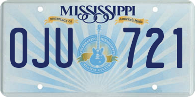 MS license plate OJU721