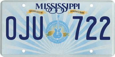 MS license plate OJU722