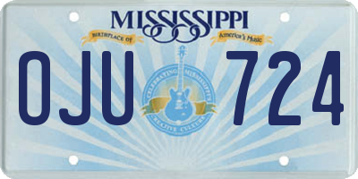 MS license plate OJU724