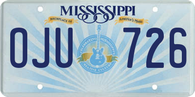 MS license plate OJU726