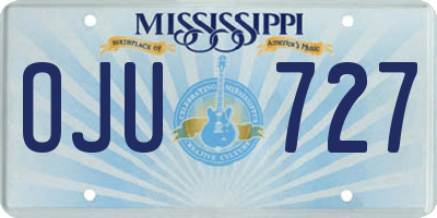 MS license plate OJU727